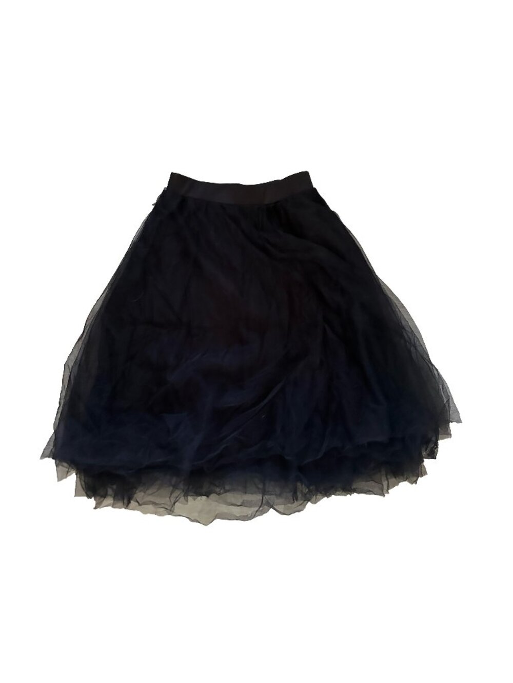 Black tulle skirt with elastic waistband